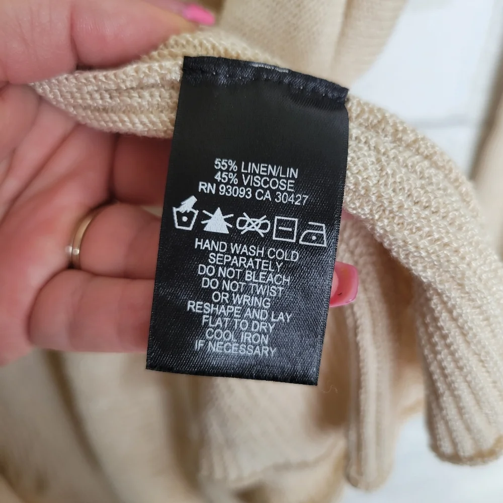 NIC+ZOE Beige Open Front Cardigan - Picture 3 of 4